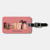 Kunstwerk met woorden en palmen op een afgelegen s bagagelabel (Voorkant horizontaal)