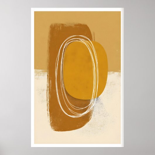 Kunstwerk met zonsondergangcirkels - Minimalistisc Poster (Voorkant)
