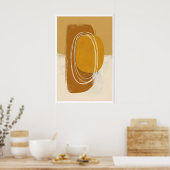 Kunstwerk met zonsondergangcirkels - Minimalistisc Poster (Keuken)