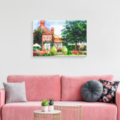 Kunstwerk muurschildering Manor House op canvas Afdruk (Insitu (Woonkamer))