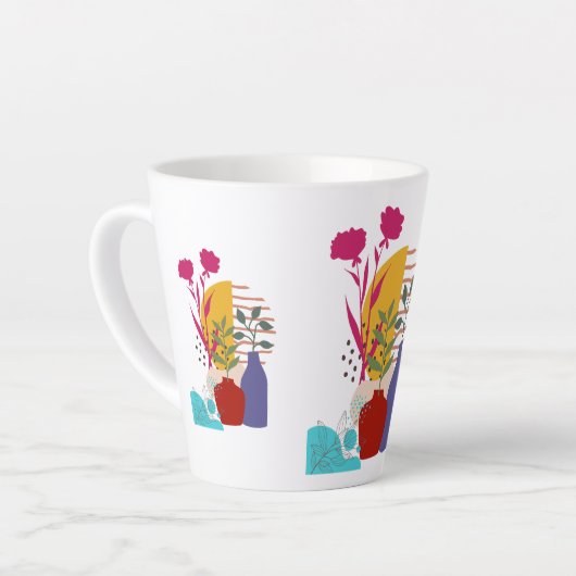 Kunstwerk ontwerp latte mok (Linkerhoek)