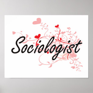 Kunstwerk ontwerpen met hart poster