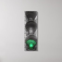 Kunstwerk op canvas met oude verkeerslichten afdruk