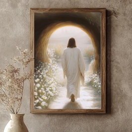 Kunstwerk over Jezus, Impressionistische verrezen  Poster