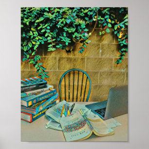 Kunstwerk over vintage lezen poster
