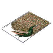 kunstwerk Peafowl (pauw) loodgietersgroen goud Notitieboek (Linkerzijde)