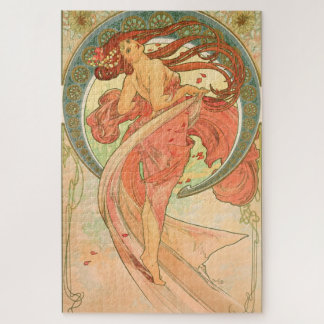 kunstwerk Poster Dance van Alphonse Mucha Legpuzzel