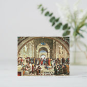 Kunstwerk "School of Athens" van Raphael Briefkaart (Staand voorkant)
