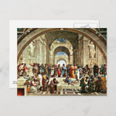 Kunstwerk "School of Athens" van Raphael Briefkaart (Voorkant / Achterkant)