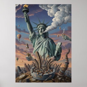 Kunstwerk Standbeeld van de Vrijheid Poster