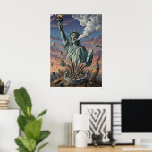 Kunstwerk Standbeeld van de Vrijheid Poster (Thuiskantoor)