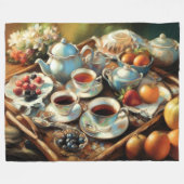 Kunstwerk van Afternoon Tea Fleece Deken (Voorkant (Horizontaal))