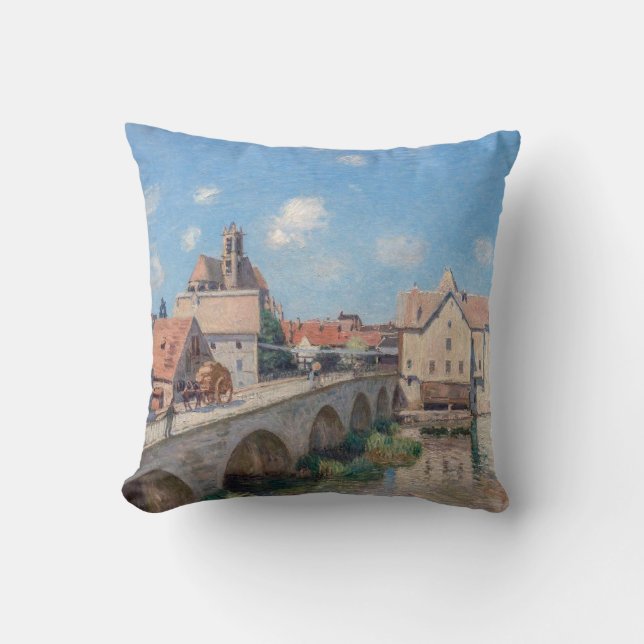 Kunstwerk van Alfred Sisley - Le Pont de Moret Kussen (Voorkant)