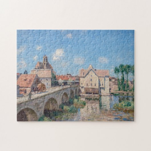 Kunstwerk van Alfred Sisley - Le Pont de Moret Legpuzzel (Horizontaal)