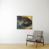 Kunstwerk van anime meisje omringd door regenboogl wandkleed (In Situ (horizontaal))