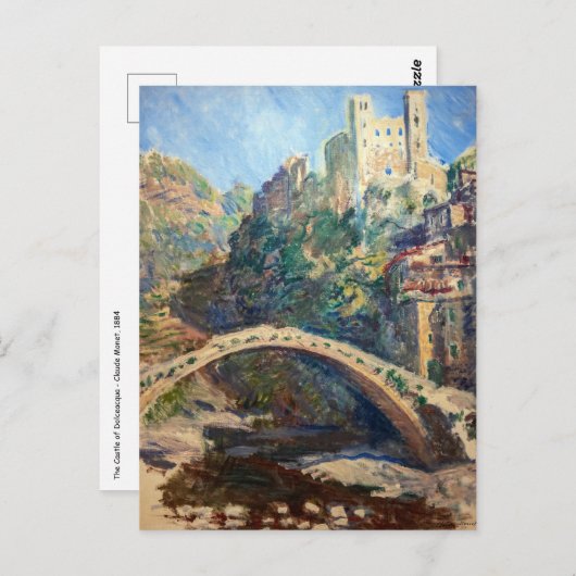 Kunstwerk van Claude Monet - Het kasteel van Dolce Briefkaart (Voorkant / Achterkant)