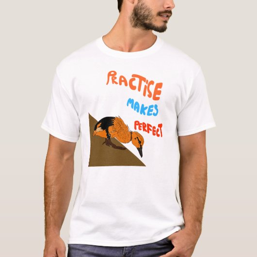 Kunstwerk van dappere eend t-shirt (Voorkant)