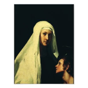 Kunstwerk van de Heilige Franciscus van Rome met B Foto Afdruk