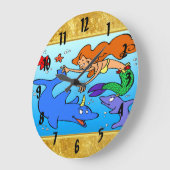 Kunstwerk van de het zee onderwaterdolfijn van de grote klok (Hoek)