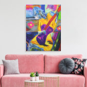 Kunstwerk van Debbie Davidsohn - Afdruk van schild Canvas Afdruk (Insitu (Woonkamer))