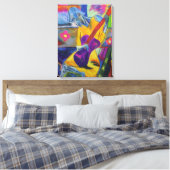 Kunstwerk van Debbie Davidsohn - Afdruk van schild Canvas Afdruk (Insitu (Slaapkamer))