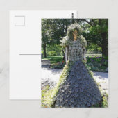 Kunstwerk van een vrouw gemaakt van Succulenten Briefkaart (Voorkant / Achterkant)