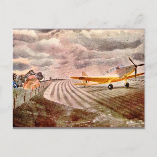 Kunstwerk van Eric Ravilious, Fairey Battle Briefkaart (Voorkant)