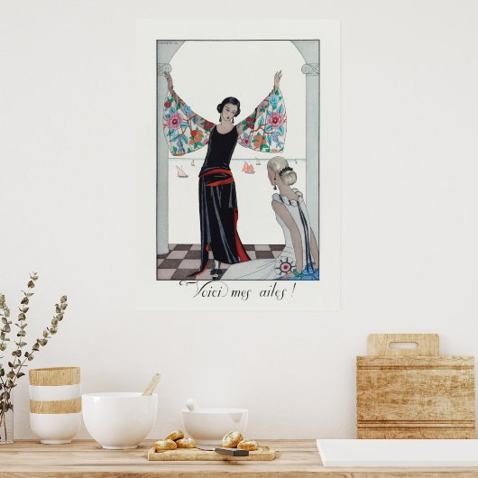 Kunstwerk van George Barbier Poster (Keuken)