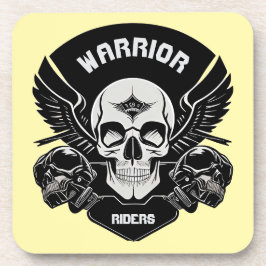 Kunstwerk van gevleugelde schedel bier onderzetter