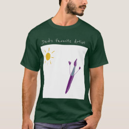 Kunstwerk van je kind voor vader op een T-shirt