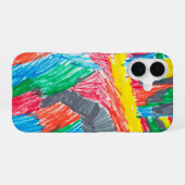 Kunstwerk van kinderen aandenken kunst of foto iPhone 16 hoesje (Achterkant horizontaal)
