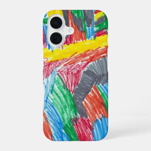 Kunstwerk van kinderen aandenken kunst of foto iPhone 16 hoesje (Achterkant)