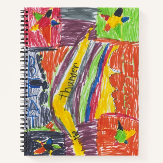 Kunstwerk van kinderen als aandenken kunst of foto notitieboek (Voorkant)