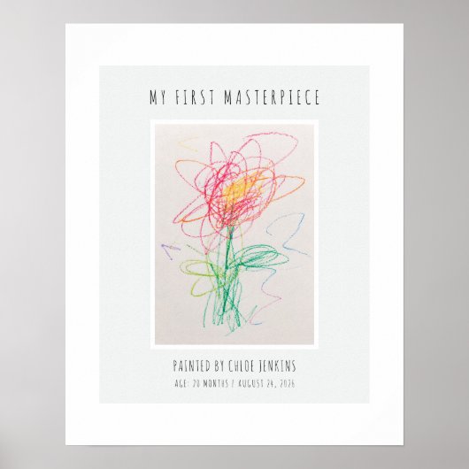 Kunstwerk van kinderen display aangepaste wandkuns poster (Voorkant)