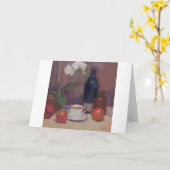 Kunstwerk van orchideeën en flessen met Demitasse  Kaart (Gele Bloem)