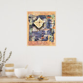 Kunstwerk van Paul Klee, Verwoeste Landschap Poster (Keuken)