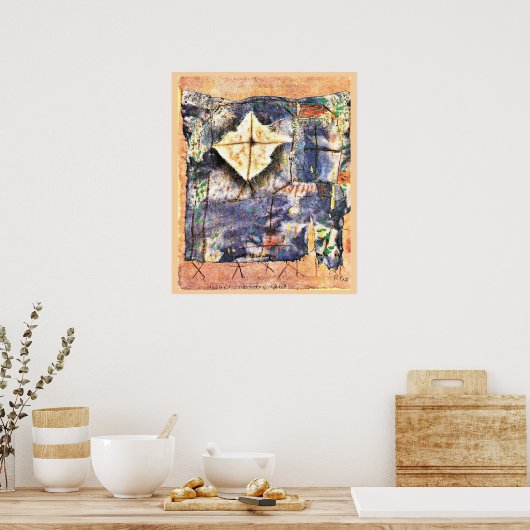 Kunstwerk van Paul Klee, Verwoeste Landschap Poster (Keuken)