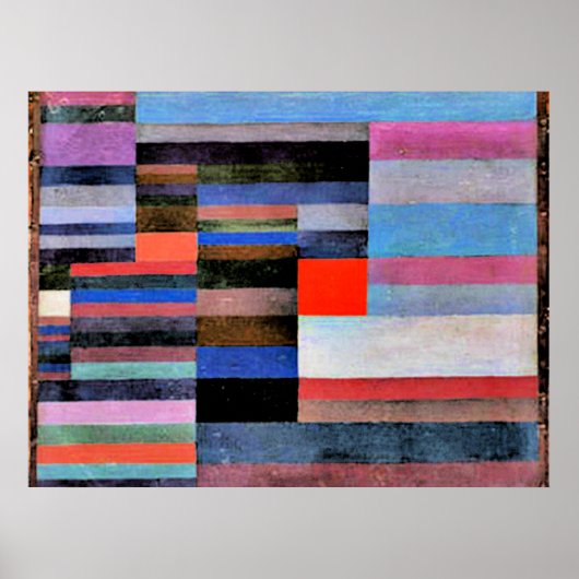 Kunstwerk van Paul Klee, Vuur in de Avond Poster (Voorkant)