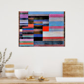 Kunstwerk van Paul Klee, Vuur in de Avond Poster (Keuken)