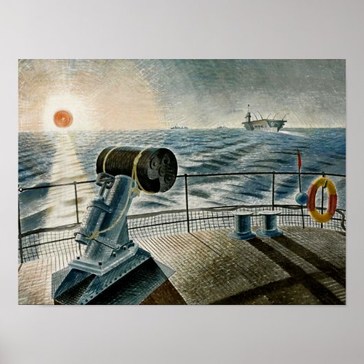 Kunstwerk van Ravilious - De Middernachtzon Poster (Voorkant)