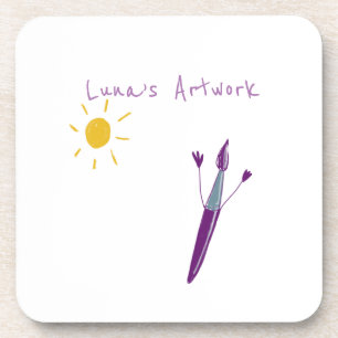 Kunstwerk van uw kind op bloedbaden bier onderzetter