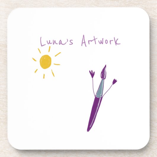 Kunstwerk van uw kind op bloedbaden bier onderzetter (Voorkant)