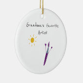 Kunstwerk van uw kind op een Ornament (Rechts)