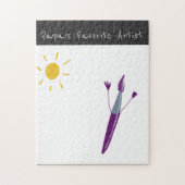 Kunstwerk van uw kind op een puzzel legpuzzel (Verticaal)