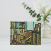 Kunstwerk van vintage boek briefkaart (Staand voorkant)
