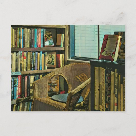 Kunstwerk van vintage boek briefkaart (Voorkant)