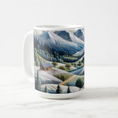 Kunstwerk van Winter Mountain Scene Koffiemok (Voorkant links)