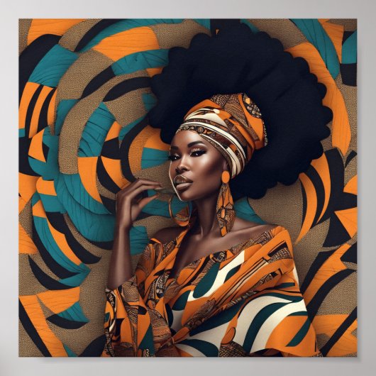 Kunstwerk voor Afrikaanse vrouwen Poster (Voorkant)
