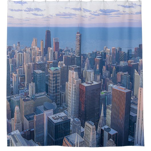 Kunstwerk voor de architectuur van Chicago | Douchegordijn (Voorkant)