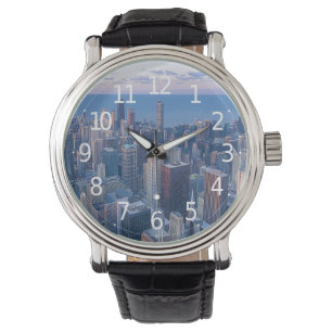 Kunstwerk voor de architectuur van Chicago   Horloge